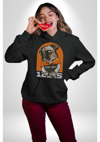 Cool Köpek Hapishane Güneş Gözlük Erkek Kadın Siyah Dijital Baskılı Kapüşonlu Sweatshirt Hoodie fırsatları