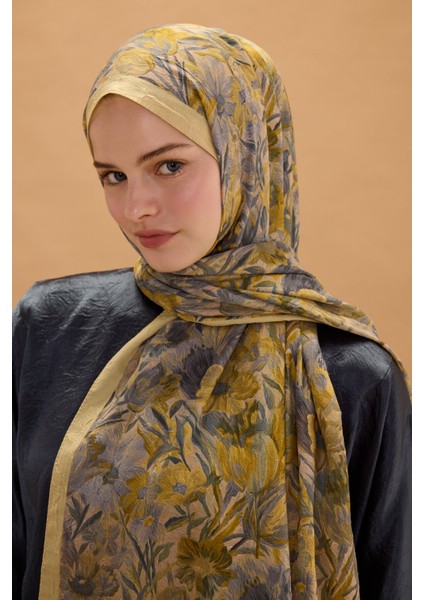 Paradise Kraş Şal - Sarı Gri modelleri