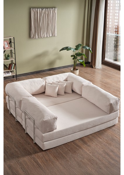 Legom Petek Aktivite Koltuğu Yatak Olabilen Çok Amaçlı Kanepe L Koltuk Krem modelleri