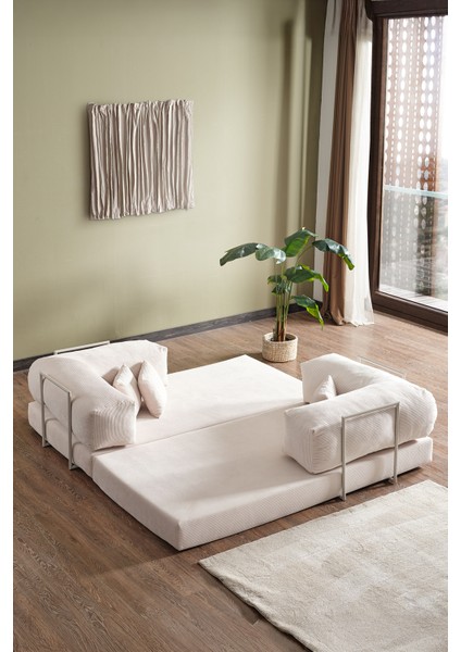 Legom Petek Aktivite Koltuğu Yatak Olabilen Çok Amaçlı Kanepe L Koltuk Krem indirimleri