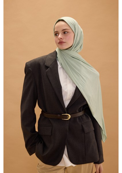 Camellia Scarfs Bambu Penye Şal - Su Yeşili