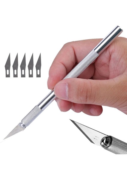 Kretuar Bıçağı 5 Yedek Uçlu Hassas Kesim ve Oyma İşleri İçin Dayanıklı Ergonomik Tasarım fiyatları