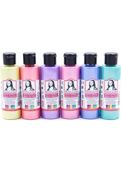 Mona Lisa Multi Akrilik Boya Seti 6 Metalik Renk 70 ml Şişe Sanat ve Hobi Kullanımı fiyatları