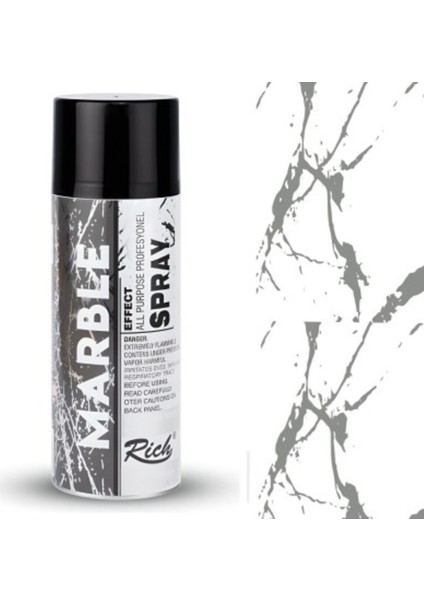 Siyah Sprey Boya 200 ml Doğal Mermer Efekti İnce Damar Desenli Dekoratif Yüzey Boyası fiyatları