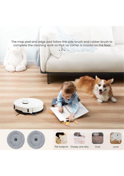 Roborock Saros 10 / G30 Robot Süpürge Aksesuarları Için Yedek Paspas Bezi Pedleri Yeniden Kullanılabilir Yıkanabilir Paspas Pedi 6 Adet (Yurt Dışından) fırsatları