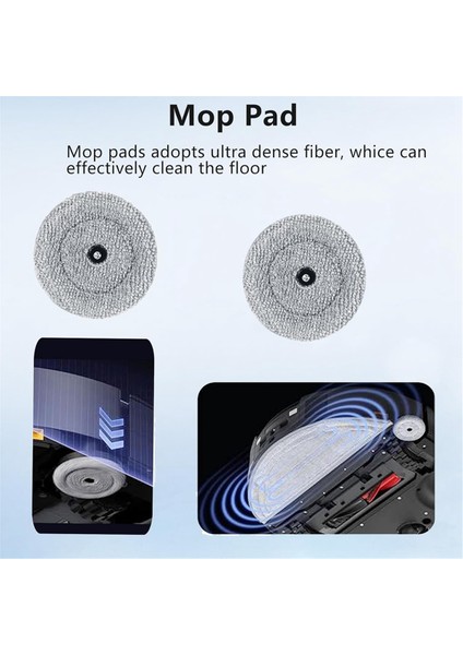 Roborock Saros 10 / G30 Robot Süpürge Aksesuarları Için Yedek Paspas Bezi Pedleri Yeniden Kullanılabilir Yıkanabilir Paspas Pedi 6 Adet (Yurt Dışından) indirimleri