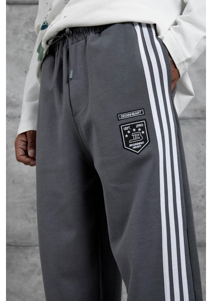 Füme 17.yourself Yazılı Baggy Kalıp Eşofman Altı modelleri