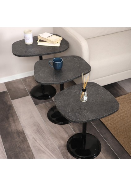 Silvavera Zigon Sehpa Mdf Tabla Alt Mekanizma Demir Siyah Renk fiyatları