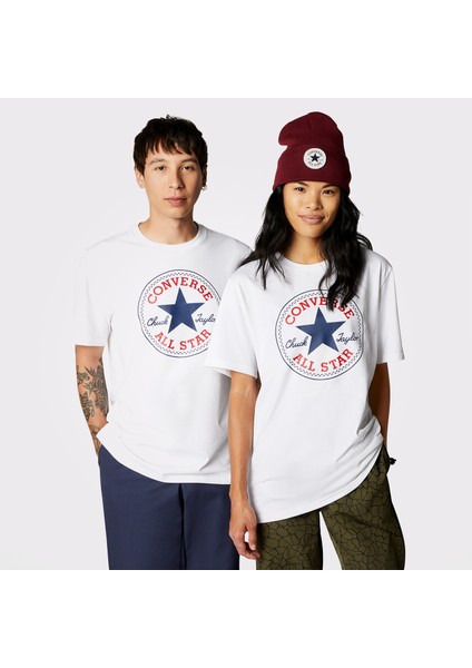 Go-To All Star Patch Logo Unisex Beyaz Günlük T-Shirt.102