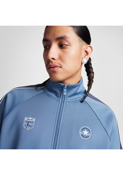 10027327.480 Retro Track Jacket Mavi Regular Fit Düz Erkek Zip Ceket fırsatları