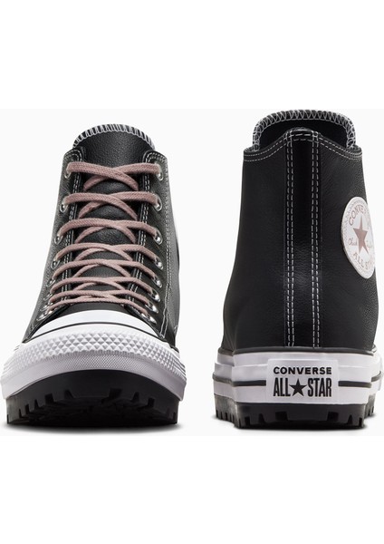 Chuck Taylor All Star City Trek Unisex Siyah Deri Bot.001