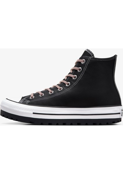 Chuck Taylor All Star City Trek Unisex Siyah Deri Bot.001