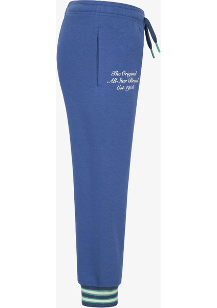 Lastikli Paça Mavi Erkek Eşofman Altı 9CG042-BLD-CNVB Retro Varsıty Ft modelleri