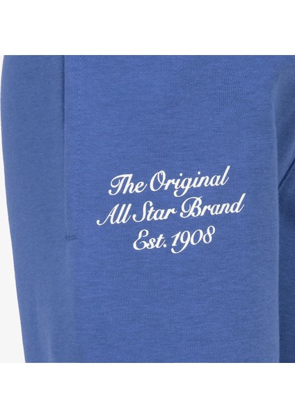 Lastikli Paça Mavi Erkek Eşofman Altı 9CG042-BLD-CNVB Retro Varsıty Ft