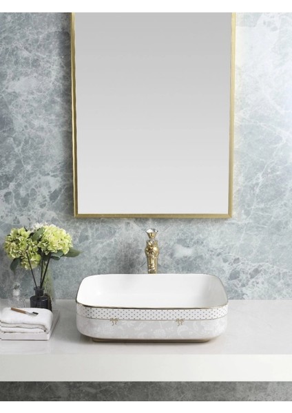 Tezgah Üstü Seramik Çanak Lavabo Banyo Lavabosu