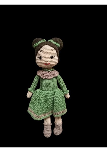 Amigurumi El Örgüsü Etekli Elde Yıkanabilir Bebek 32 cm