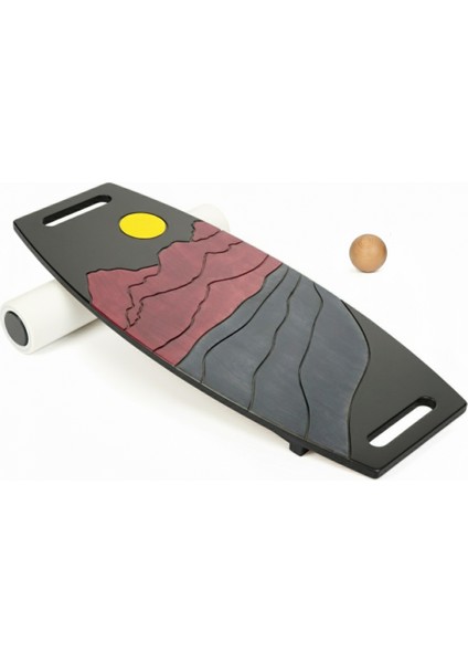Denge Tahtası Renkli Balance Roller Board Çift Fonksiyonlu Sörf Eğitim Tahtası Kaykay Eğitim Tahtası 73 x 31 cm modelleri