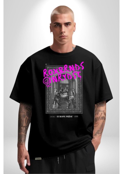 Vaftiz Bebek Papa Sanat Lenard Gaultier Sanat Grafik Baskılı Pamuklu Penye Kadın Erkek Siyah Tişört fırsatları