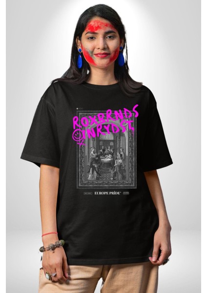 Vaftiz Bebek Papa Sanat Lenard Gaultier Sanat Grafik Baskılı Pamuklu Penye Kadın Erkek Siyah Tişört indirimleri