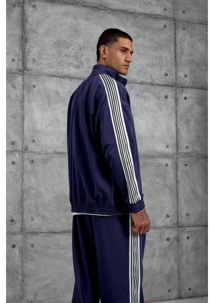 Lacivert C Harf Baskılı Oversize Takım Eşofman