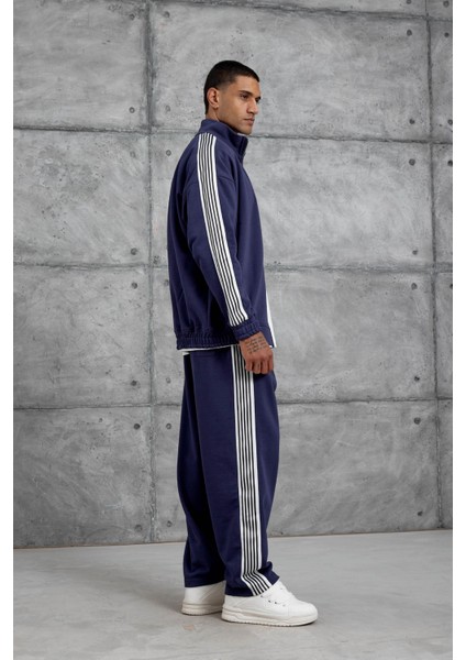 Lacivert C Harf Baskılı Oversize Takım Eşofman modelleri