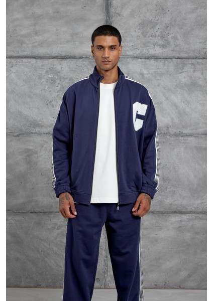 Lacivert C Harf Baskılı Oversize Takım Eşofman fırsatları