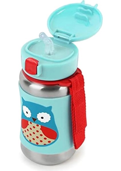 Paslanmaz Çelik Pipetli Suluk 350 ml 3+ Yaş Sızdırmaz BPA PVC Ftalat İçermez Kolay Temizlenir modelleri