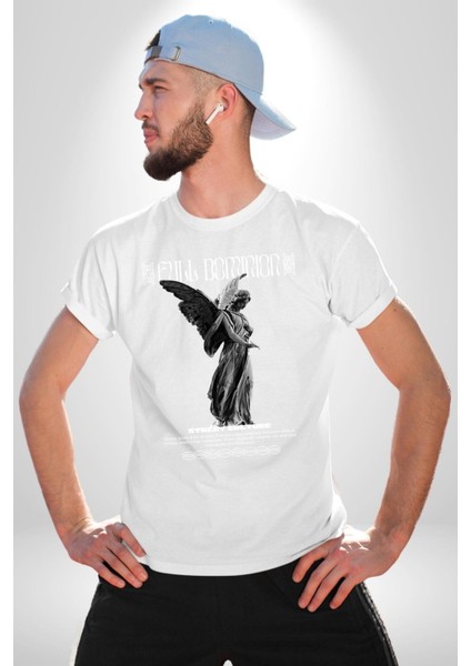 Modern Sanat Yunan Kadın Melek Grafik Baskılı Pamuklu Penye Kadın Erkek Beyaz Tişört fiyatları