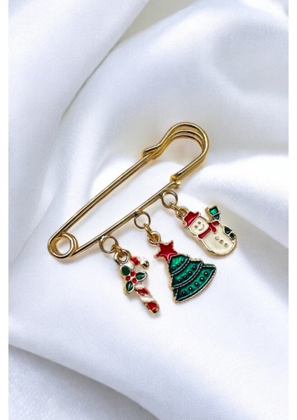 Yılbaşı Temalı Şık İğnelik Broş – Özel Günler Ve Kış Kombinleri İçin Zarif, Tamamlayıcı Aksesuar fiyatları