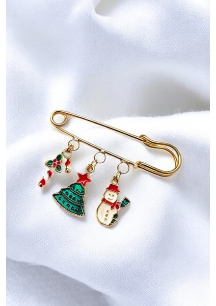 Yılbaşı Temalı Şık İğnelik Broş – Özel Günler Ve Kış Kombinleri İçin Zarif, Tamamlayıcı Aksesuar modelleri