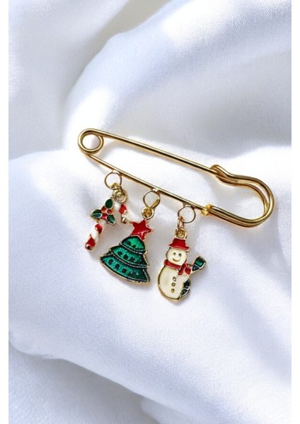 Yılbaşı Temalı Şık İğnelik Broş – Özel Günler Ve Kış Kombinleri İçin Zarif, Tamamlayıcı Aksesuar fırsatları