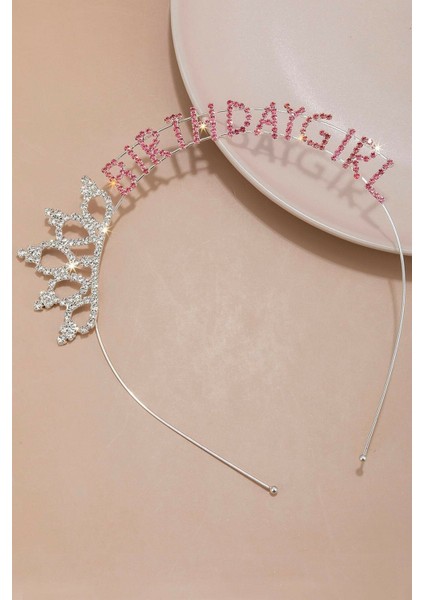Pembe Taşlı, Birthday Girl Yazılı Taç – Doğum Günü Partileri İçin Şık Ve Parlak Kutlama Aksesuarı fiyatları