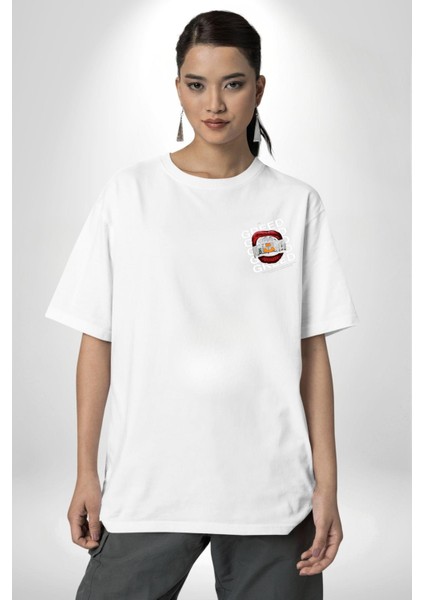 Dudak Dolar Açgözlülük Simgesi Minimal Cep Baskılı Pamuklu Penye Kadın Erkek Beyaz Tişört fırsatları