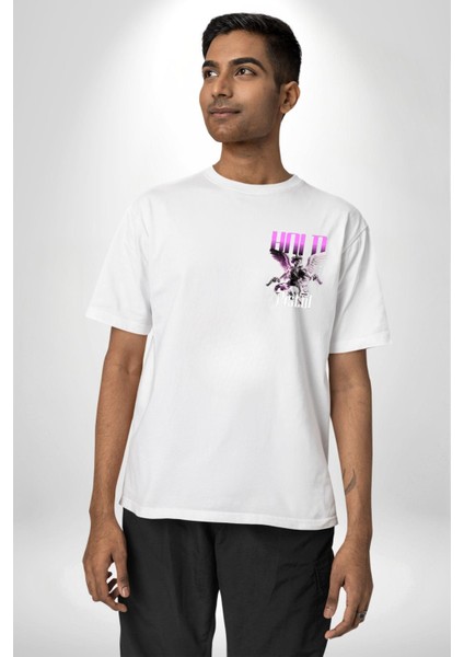 Sokak Stili Katil Aşk Meleği Minimal Cep Baskılı Pamuklu Penye Kadın Erkek Beyaz Tişört fiyatları