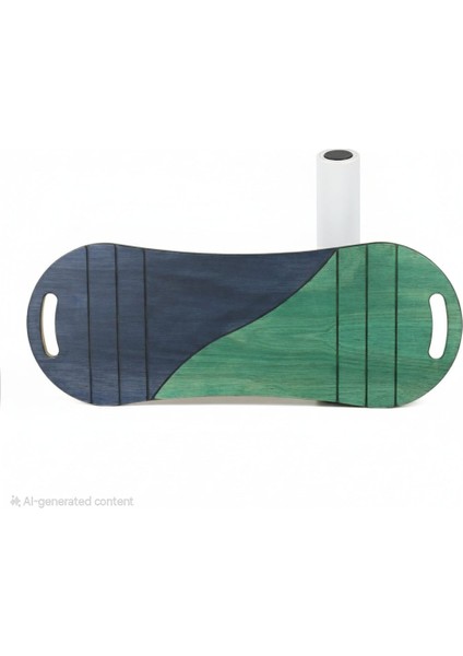 Yeşil/lacivert Denge Tahtası Balance Roller Board Çift Fonksiyonlu Sörf Eğitim Tahtası Kaykay Eğitim Tahtası modelleri