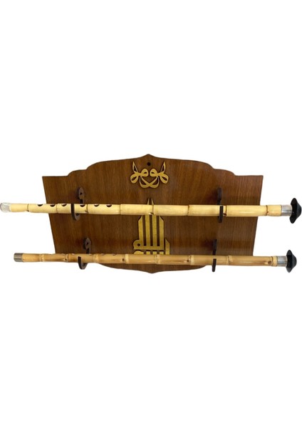 Ney Standı - Özel Tasarım El Yapımı Ney Askısı 2 Ney Kapasite indirimleri