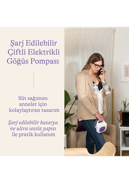 Şarj Edilebilir Çiftli Elektrikli Göğüs Pompası fiyatları