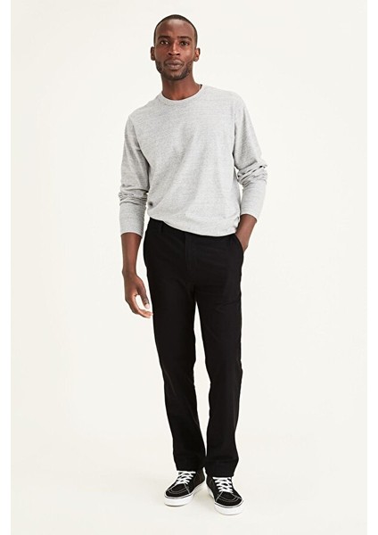 Smart 360 Comfort Knit Siyah Slim Fit Chino Pantolon indirimleri