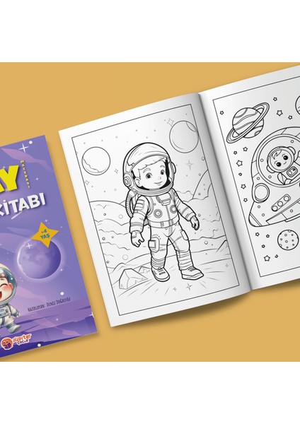 Uzay Aktivite & Boyama Kitabı 2’li Set - 4-7 Yaş Çocuklar Için - 60 Sayfa - Eğitici ve Eğlenceli Etkinlik Kitapları modelleri