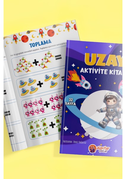 Uzay Aktivite & Boyama Kitabı 2’li Set - 4-7 Yaş Çocuklar Için - 60 Sayfa - Eğitici ve Eğlenceli Etkinlik Kitapları