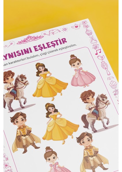 Prenses Boyama & Aktivite Kitabı 2’li Set - 4-7 Yaş Çocuklar İçin - 60 Sayfa - Eğitici ve Eğlenceli Etkinlik Kitapları
