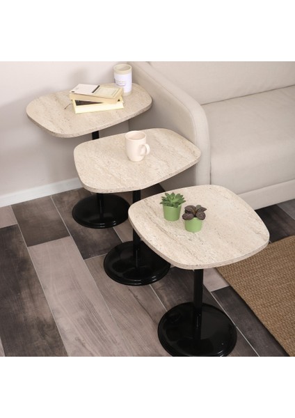 Silvavera Zigon Sehpa Mdf Tabla Alt Mekanizma Demir Siyah Renk fiyatları