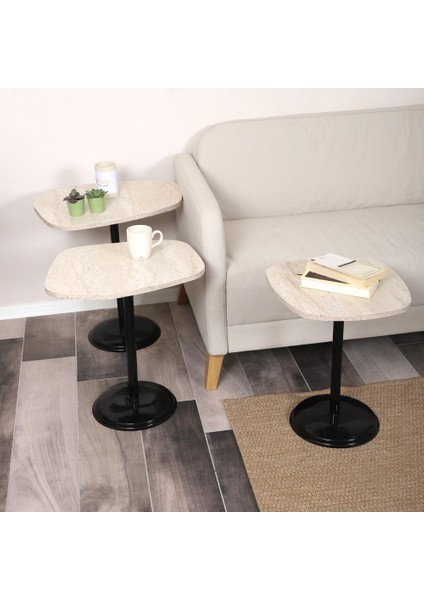 Silvavera Zigon Sehpa Mdf Tabla Alt Mekanizma Demir Siyah Renk fırsatları