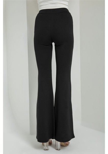 Kadın Siyah Ispanyol Paça Likralı Tayt INCY003-01 fırsatları