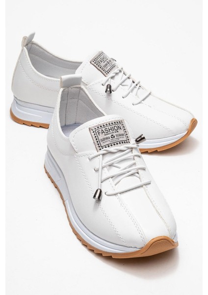 Yumuşak Tabanlı Kadın Ayakkabı Beyaz Cilt