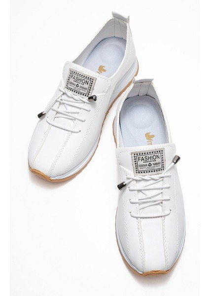 Yumuşak Tabanlı Kadın Ayakkabı Beyaz Cilt indirimleri