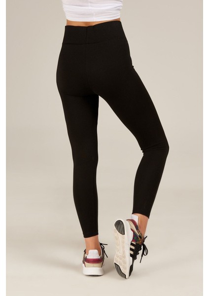 Kadın Siyah Yüksek Bel Korsajlı Spor Tayt fiyatları