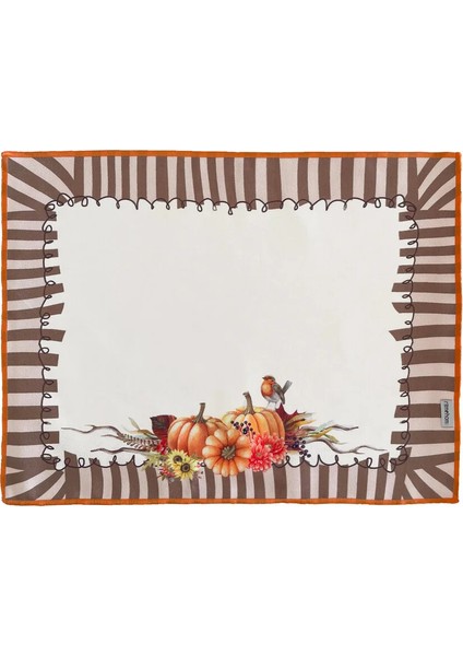 Sonbahar, Kabaklı, Autumn, Desenli, Renkli, Kenar Biyeli Amerikan Servis 35X45 cm (1 Adet) fırsatları