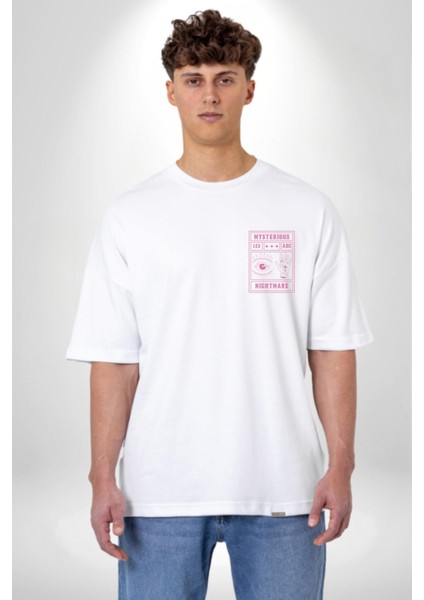 Mason Gözü Shirli Göz Kişilik Sokak Tasarımı Cep Sırt Baskılı Pamuklu Penye Kadın Erkek Beyaz Tişört modelleri