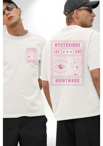 Mason Gözü Shirli Göz Kişilik Sokak Tasarımı Cep Sırt Baskılı Pamuklu Penye Kadın Erkek Beyaz Tişört fırsatları
